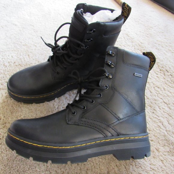 Dr. Martens Black Leather Water Proof Boots Men\'s 8 Women\'s 10 main image 5